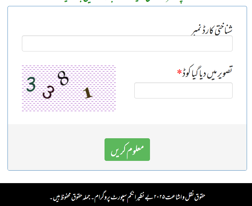 BISP 8171 Online Check by CNIC 2026