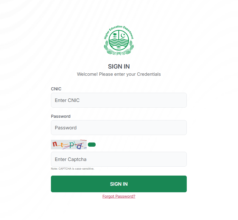 CM Punjab Laptop Scheme 2026 Login