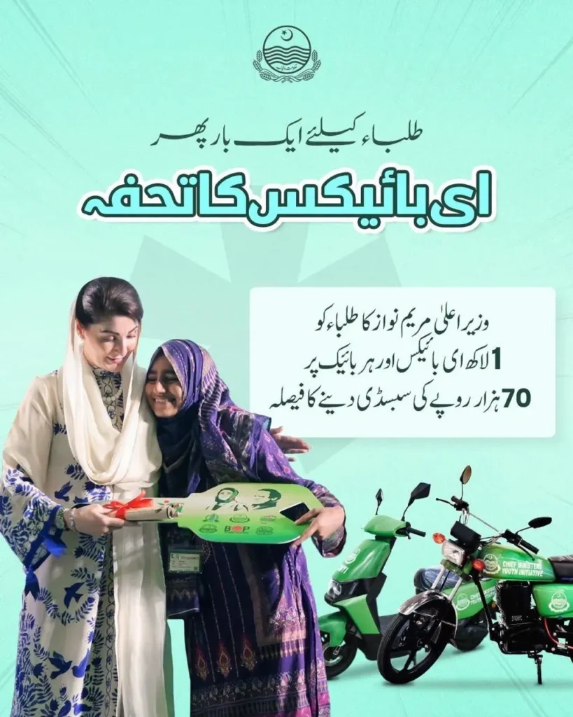 CM Punjab Announced Bike Scheme With 70000 Subsidy 2026
