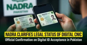 NADRA Clarifies Legal Status of Digital CNIC